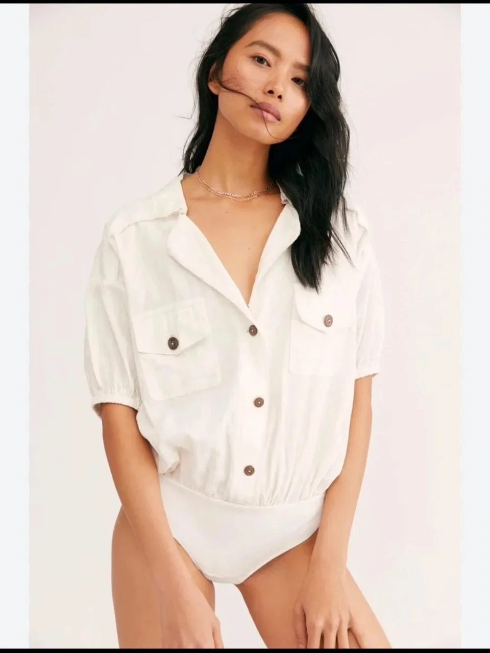 Free People So-Fari short sleeve Bodysuit